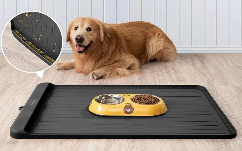 Dog Food Mats Help Prevent Slips and Spills